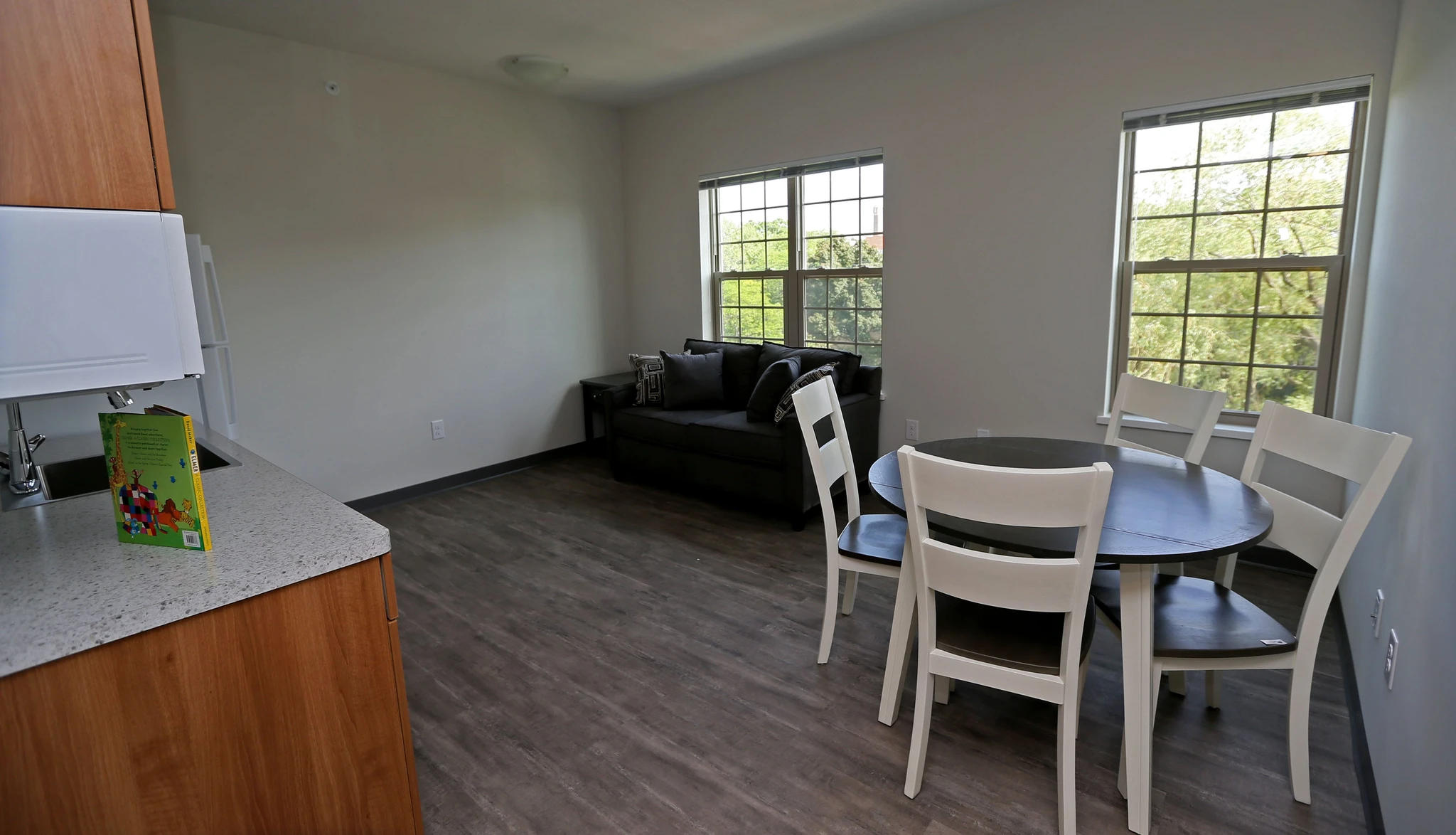 Single mothers with children can use student housing at Trinity Woods, intergenerational housing on the Mount Mary University campus.